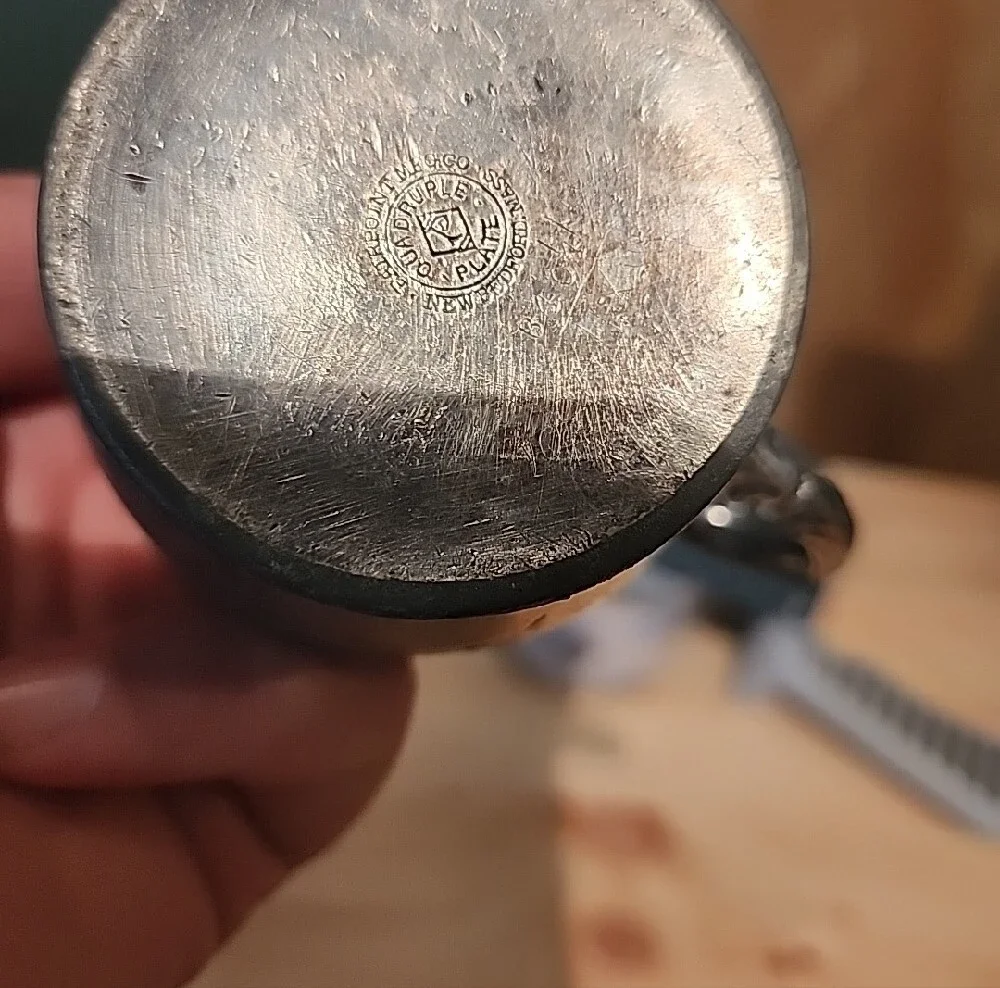 Antique Silver-plated Cup W/ Scalloped Edge